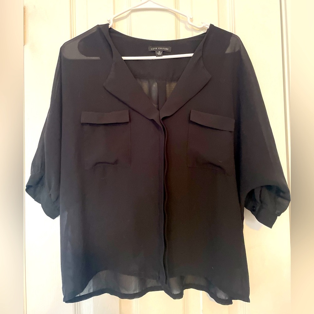 Black Sheer Blouse